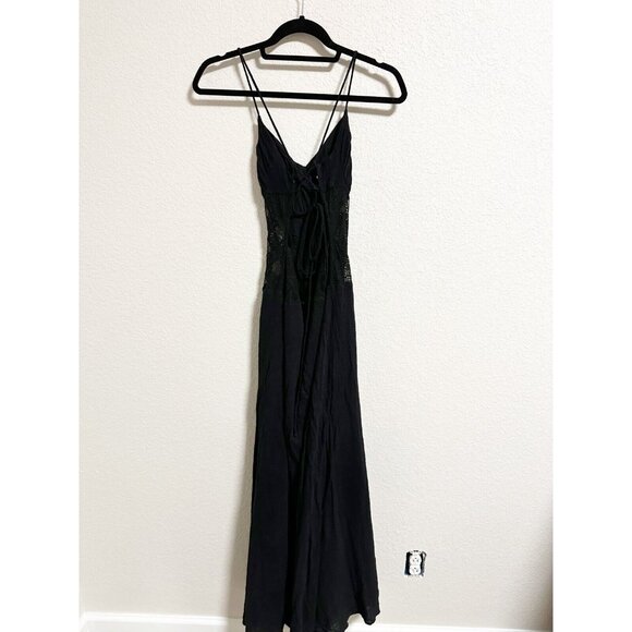 SABO Womens Harlie Maxi Dress Strappy Lace Cut Out Open Back Sleeveless Large - Picture 7 of 7